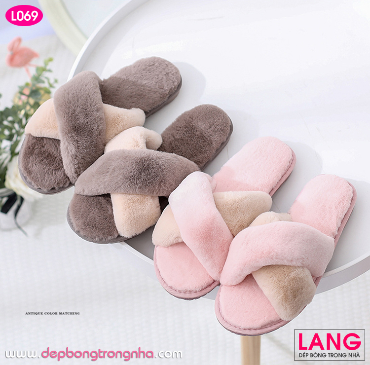 Dép lông quai chéo thời trang cho nữ thật là sang trọng