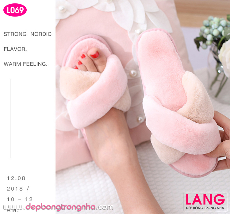 Dép lông quai chéo thời trang cho nữ thật là sang trọng